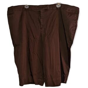 George Woman Stretch Sateen Cotton Blend Bermuda Shorts Brown Coffee House 26W